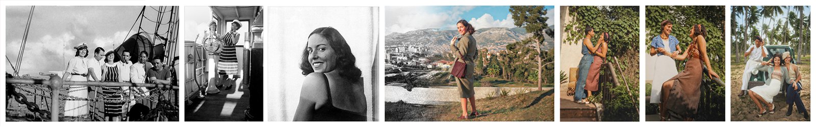 Bandeau photographique Adrienne Fornelli — voyages 1940-1950